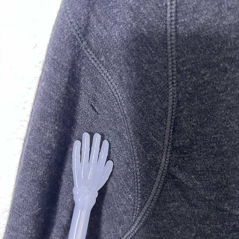 Smartwool Mens XL 1/4 Zip Merino Base Layer Sweater Gray Heather Pullover *Holes - Picture 4 of 11